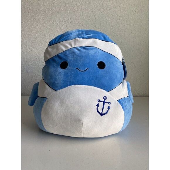 Squishmallow 16" Ricky The Clownfish Soft Blue Anchor Belly Plush NEW - Picture 1 of 12
